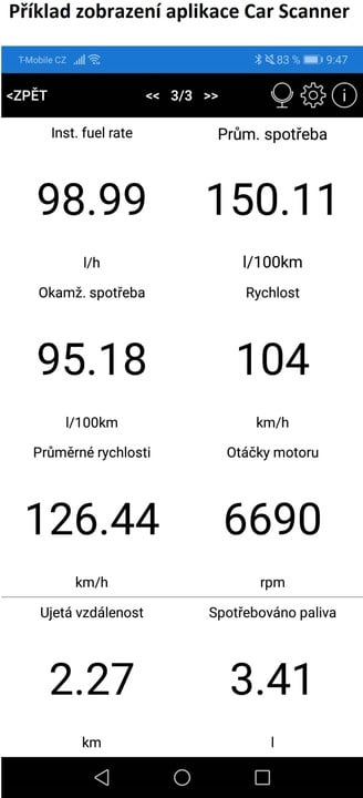 Automobilová diagnostická jednotka pro OBD-II, Bluetooth, pro Android, Windows Phone