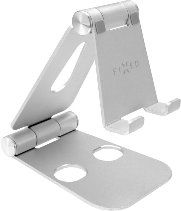 FIXED stojánek Frame Phone pro mobilní telefony, univerzální, stříbrná