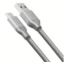 AXAGON SUPERSPEED USB-C - USB-A 3.2 Gen 1, 2m, 3A, oplet, šedý_472122374