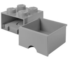 Úložný box LEGO, s šuplíkem, malý (4), šedá