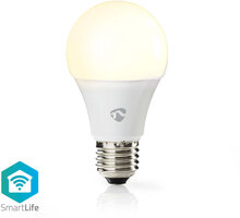 Nedis Wi-Fi chytrá LED žárovka, teplá bílá, E27, 800 lm, 9W, F WIFILW12WTE27