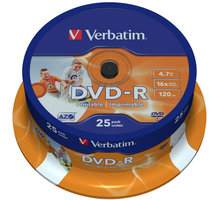 Verbatim DVD-R Printable (Inkjet) 16x 4,7GB spindl 25ks