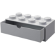 Stolní box LEGO, se zásuvkou, velký (8), šedá