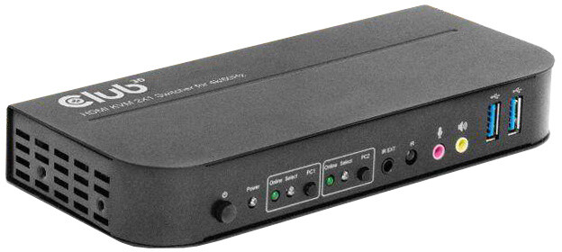 Club3D síťový přepínač - Switch, HDMI KVM Switch - Dual HDMI 4K@60Hz_1174465798