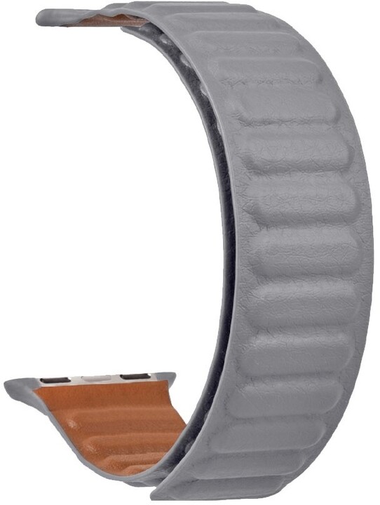 Tactical 725 kožený řemínek pro Apple Watch 4/5/6/SE, 38/40mm, šedá_2085143673