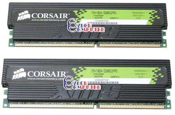 Corsair DIMM 2048MB DDR 400MHz TwinX2048-3200C2PRO_1339692710