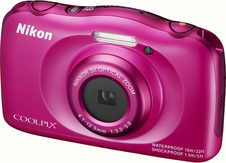 Nikon Coolpix S33, růžová + Backpack kit_544498985