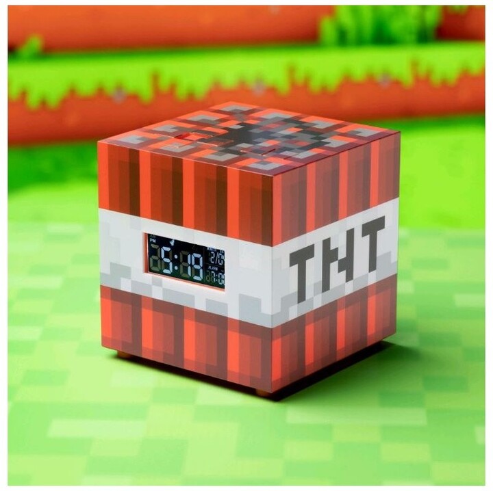 Budík Minecraft - TNT, digitální, stolní_1530494491