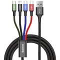 Baseus kabel Fast 4-in-1 Lightning + Type-C (2) + Micro 3.5A 1.2M, černá