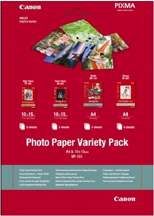 Canon Foto papír VP-101, A4, 10x15 cm, Variety pack_1508955536