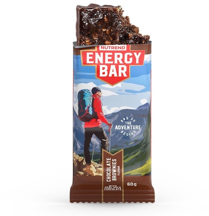 Nutrend ENERGY BAR, tyčinka, energetická, multipack, čokoládové brownies, 20x60g_1074875750