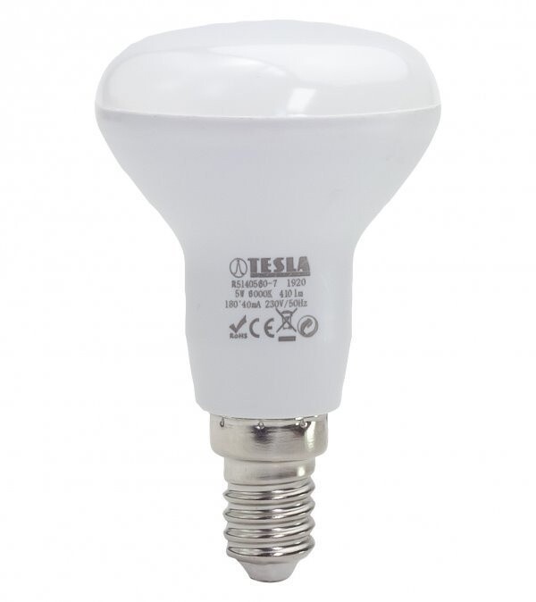 TESLA LED žárovka Reflektor R50, E14, 5W, 6000K, studená bílá_1118657692