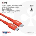 Club3D kabel USB-C, Data 480Mb,PD 240W(48V/5A) EPR, M/M, 2m_1247673073
