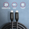 AXAGON kabel USB-C - USB-C SPEED+ USB3.2 Gen 2, PD100W 5A, 4K UHD, opletený, 2m, černá_1452298857