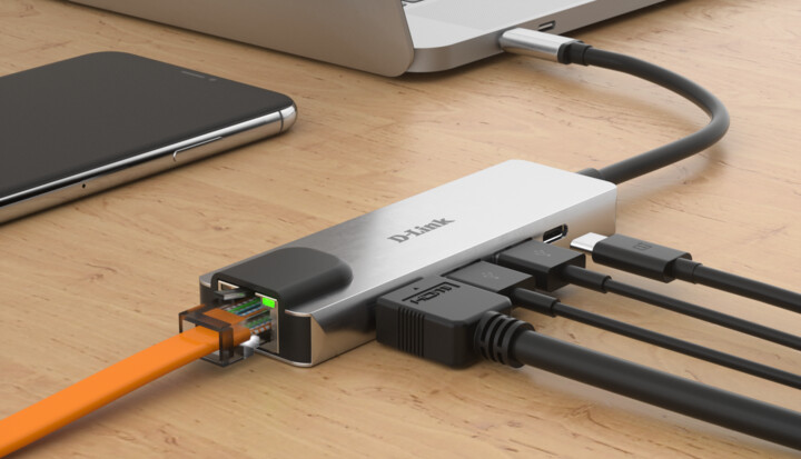 D-Link USB-C Hub 5v1, HDMI/Ethernet, PD_1671359609