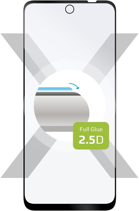 FIXED ochranné sklo Full-Cover pro Motorola Moto G32, s lepením přes celý displej, černá_2128826780