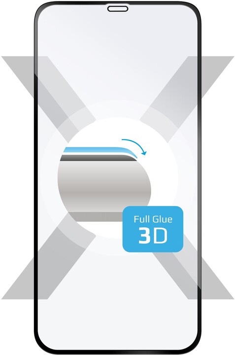 FIXED ochranné tvrzené sklo pro Apple iPhone 12 Pro Max, Full-Cover, 3D, černá_679949456