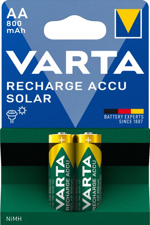 VARTA nabíjecí baterie Solar AA 800 mAh, 2ks_805240645