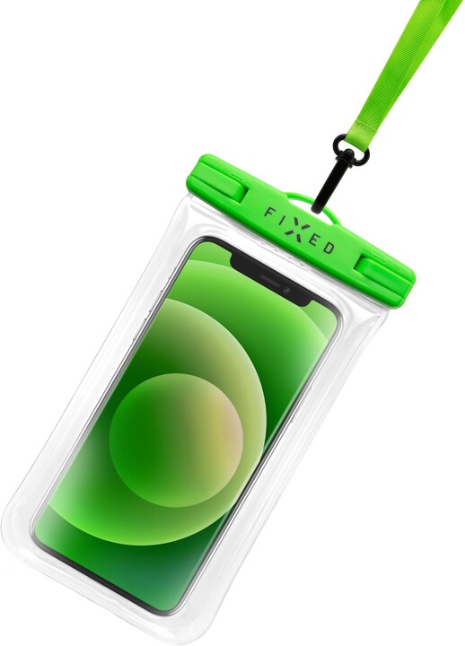 FIXED vodotěsné pouzdro Float Edge pro mobilní telefony, univerzální, IPX8, zelená_1474352750