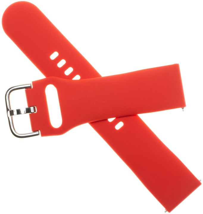 FIXED silikonový řemínek pro smartwatch, šířka 20mm, červená_370602337