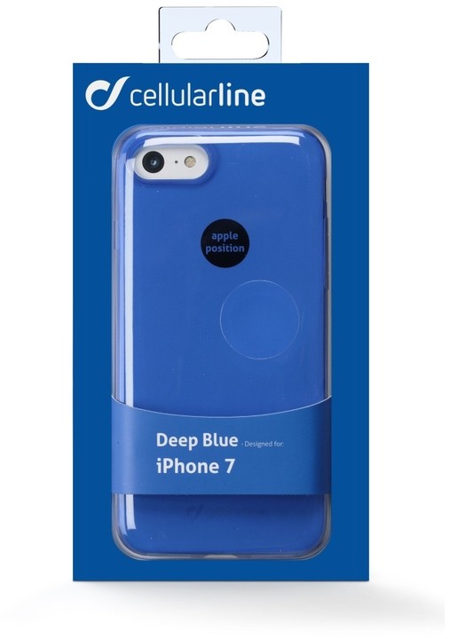 CellularLine COLOR barevné gelové pouzdro pro Apple iPhone 7, modré_615112245