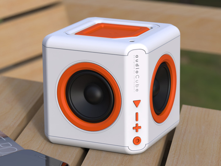 AudioCube Portable, bílá/oranžová_2009259879