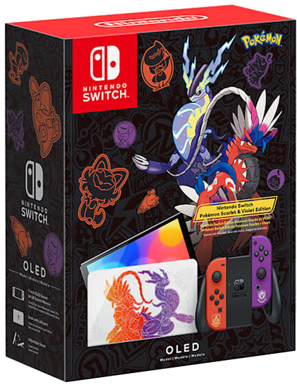 Nintendo Switch – OLED Model - Pokémon Scarlet &amp; Violet edition, červená/modrá_290675559