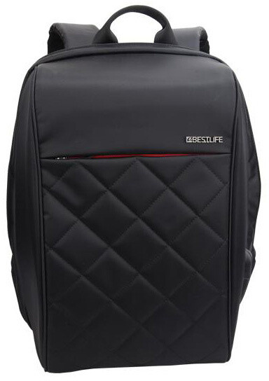 BESTLIFE Travel Safe batoh 15.6&quot; + USB konektorem, černá_2101701560