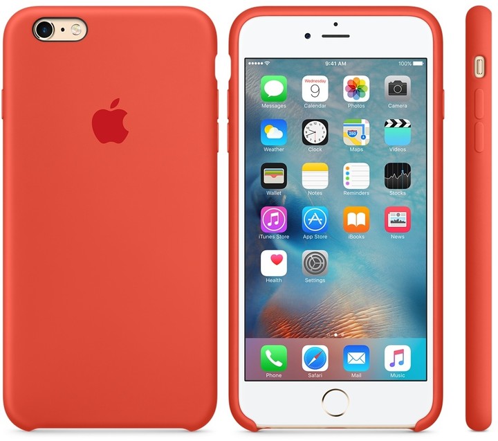 Apple iPhone 6s Plus Silicone Case, oranžová_771789794