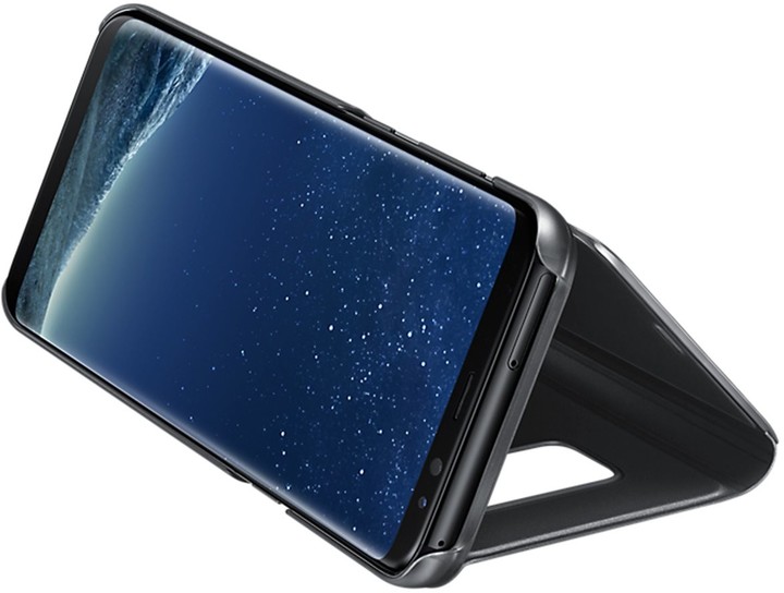 Samsung S8+, Flipové pouzdro Clear View se stojánkem, černá_563429311