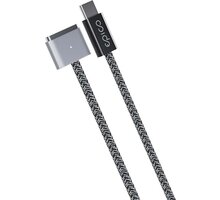 EPICO nabíjecí kabel USB-C - MagSafe 3, opletený, 140W, 2m, šedá 9915111900089