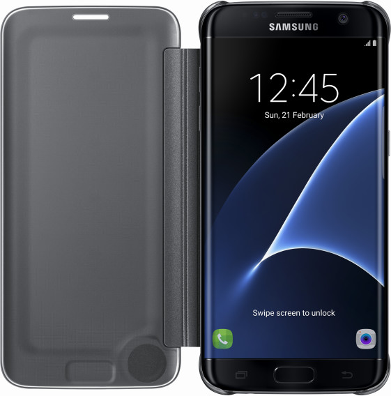 Samsung EF-ZG935CB Flip ClearView Galaxy S7e,Black_1745820935