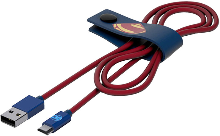 Tribe DC Movie Superman Micro USB kabel (120cm) - Modrý_1740667390