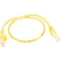 UTP kabel rovný kat.6 (PC-HUB) - 5m, žlutá