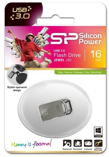 Silicon Power Jewel J50 - 16GB, stříbrná_1405410086