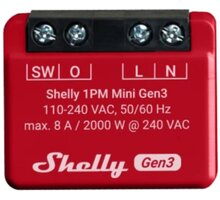 Shelly Plus 1PM Mini, spínací modul, WiFi, Gen3_1545800051