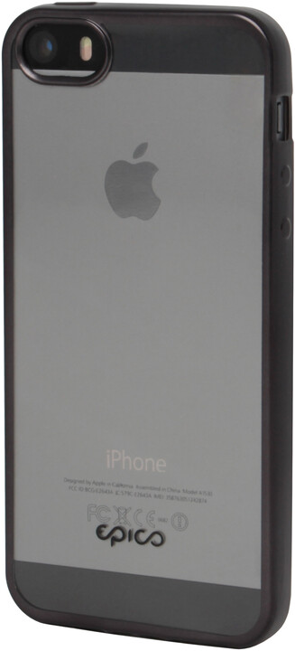 EPICO Pružný plastový kryt pro iPhone 5/5S/SE MATT BRIGHT- černý_1030944519
