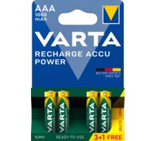VARTA nabíjecí baterie Power AAA 1000 mAh, 3+1ks
