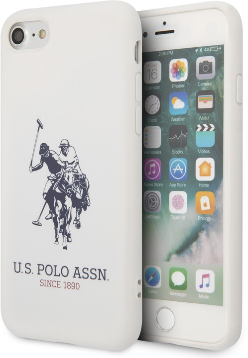 U.S. Polo silikonový kryt Big Horse pro iPhone 8/SE(2020), bílá_963193300