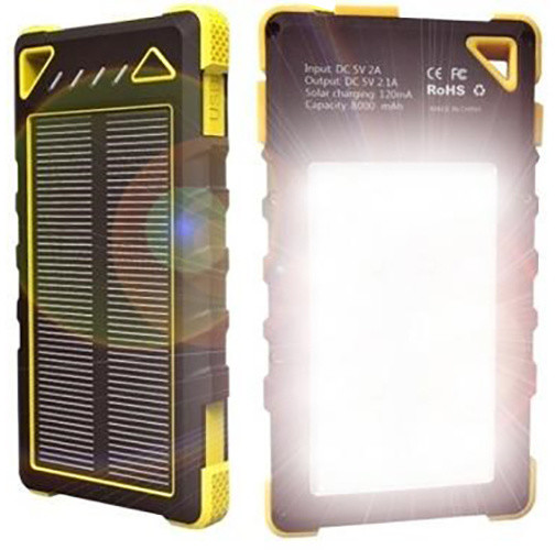 Viking solární outdoorová powerbanka Akula I 8000mAh Ultra Light, žlutá_621064925