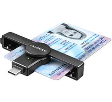 AXAGON CRE-SMP1C, USB-C PocketReader čtečka kontaktních karet Smart card (eObčanka)_434794064