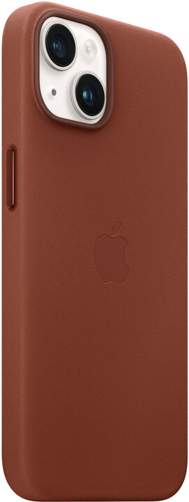Apple kožený kryt s MagSafe pro iPhone 14, cihlově hnědá_880884017