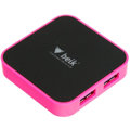 Beik HYD-9003B, USB HUB 4 porty, USB 3.0, růžová