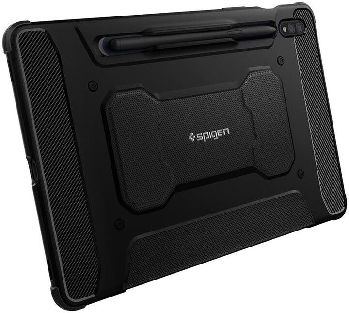 Spigen ochranný kryt Rugged Armor pro Samsung Galaxy Tab S7, černá