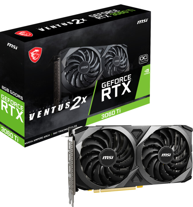 MSI GeForce RTX 3060 TI VENTUS 2X 8G OCV1, LHR, 8GB GDDR6_1110551265