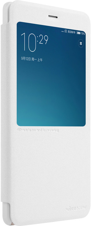Nillkin Sparkle Leather Case pro Xiaomi Redmi Note 4, bílá_2008023122