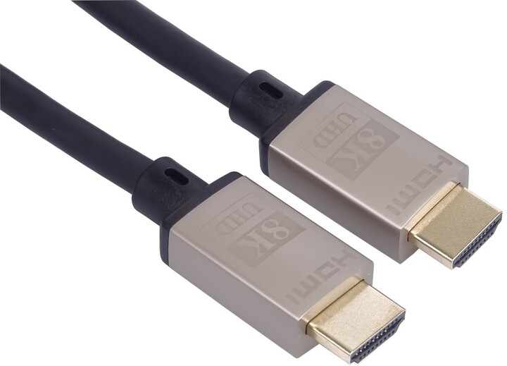 PremiumCord HDMI 2.1 High Speed 8k/60Hz + Ethernet, zlacené konektory, 5m_1274665653