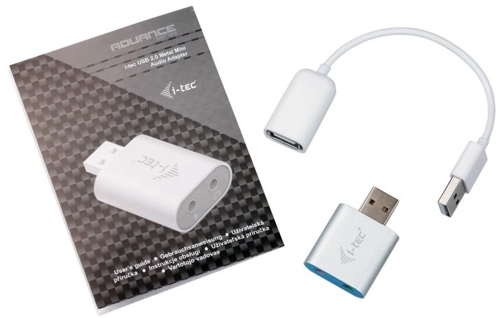 i-tec USB 2.0 adapter na Audio, mini, metal_1343712373