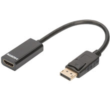 Digitus adaptér DisplayPort - HDMI, M/F, 15cm, černá AK-340400-001-S