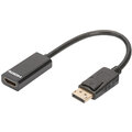Digitus adaptér DisplayPort - HDMI, M/F, 15cm, černá_1610149987